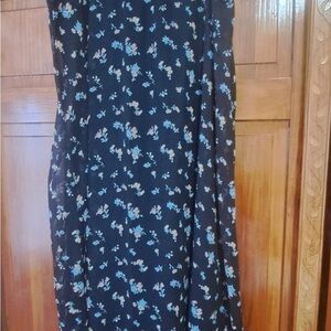 Dressbarn Black Floral Maxi Skirt Size XL